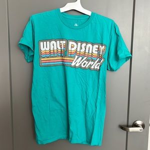 Mens teal Retro Walt Disney world shirt